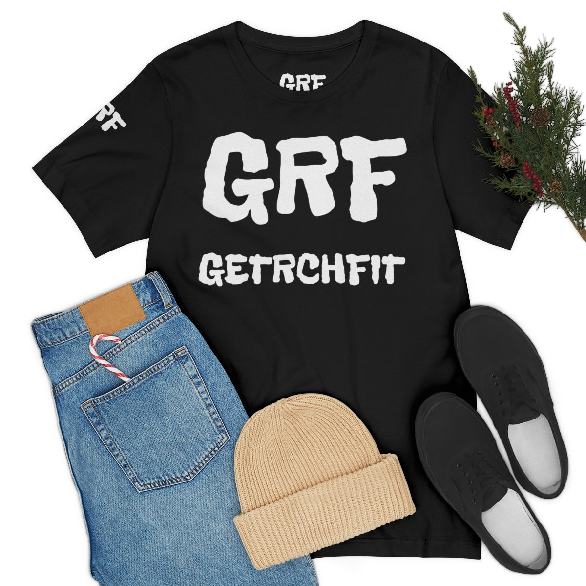 Unisex Jersey Black Short Sleeve GRF Tee